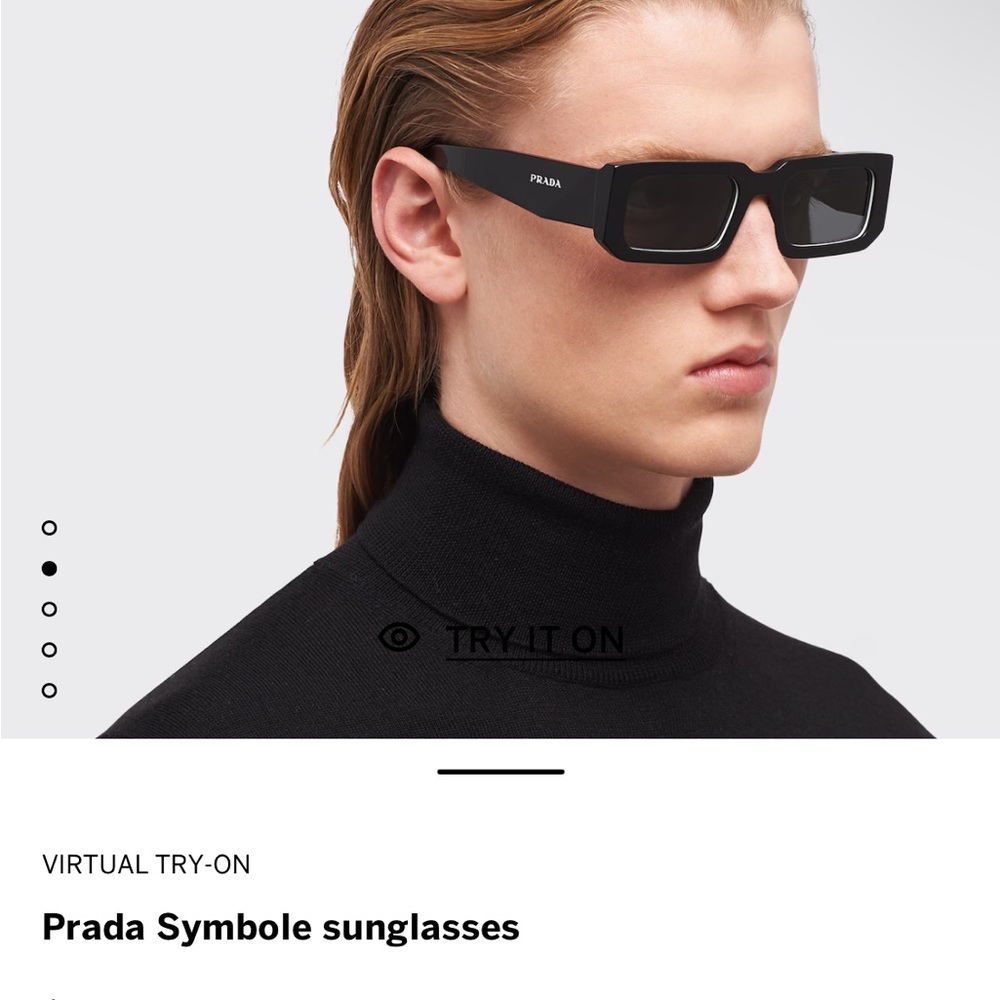 AUTHENTIC 💯 Prada symbole sunglasses Men or unisex black with white trim